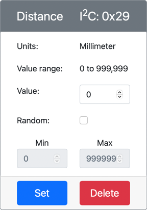 已创建的距离传感器