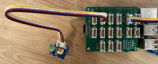 连接到D5插座的Grove LED